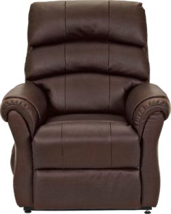 HOME - Warwick Powerlift - Leather - Recliner Chair - Chocolate